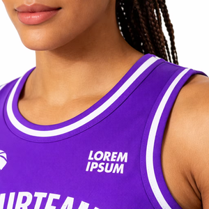 ชุดบาสเก็ตบอล TOP ผ้าโพลีเอสเตอร์ 100% แห้งเร็ว ไม่ยับ กันลม แขนกุด เอวยางยืด รับสกรีนชื่อทีม กีฬา - Product Image 2