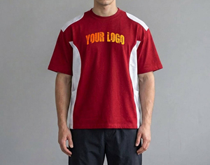 เสื้อยืดฮิปฮอปสไตล์สปอร์ต ผ้าเจอร์ซีย์คอตตอน 100% น้ำหนัก 240 กรัม ทรงหลวมสำหรับผู้ชาย  เสื้อเปล่าเนื้อหนา ใส่เล่นกีฬา วิ่งออกกำลังกาย แห้งเร็ว ด้านหน้าเรียบ - Product Image 1
