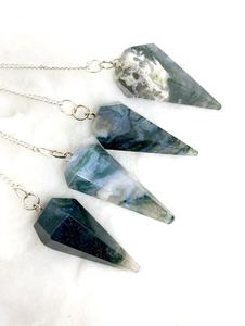 Excelente Péndulo de Ágata Musgosa Pulida para Armonía, Feng Shui, Reiki, Comunicación con Plantas, Amor Incondicional, Decoración Natural, Mascota, Maíz - Product Image 4