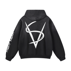 เสื้อฮู้ดดี้ผ้าฝ้ายแท้ 100% หนานุ่ม สีซีดแบบวินเทจ ล้างสีแบบแอซิด ทรงโอเวอร์ไซส์ สไตล์สตรีทแวร์ คุณภาพสูง รับผลิตแบบ OEM และ ODM - Product Image 6