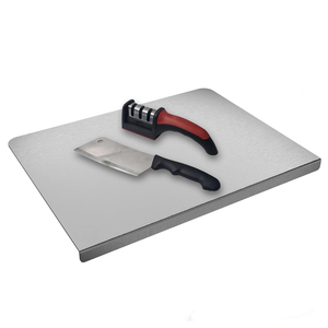 Tabla de cortar de acero inoxidable Herdfich de 0.4 cm, rectangular, antibacteriana, juego de cuchillos, utensilios de cocina, artículos de cocina - Product Image 2
