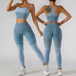 Fashion Solid Color Print Fitness Women Yoga <b>Set</b> Ladies Gym Active Wear High Waist <b>Tie</b> and <b>Dye</b> Women Yoga Sport <b>Sets</b> - Product Image 2