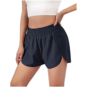 Ropa Deportiva, Prendas Deportivas, Pantalones Cortos de Gimnasio para Mujer, Cintura Alta, para Correr, Deportes al Aire Libre, Corte Holgado - Product Image 1