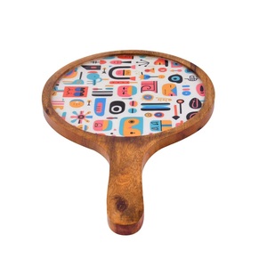 Plateau de service en bois émaillé fait main, de qualité supérieure, moderne, luxueux, durable, de qualité alimentaire, personnalisé pour restaurant, hôtel, maison, entreprise - Product Image 2
