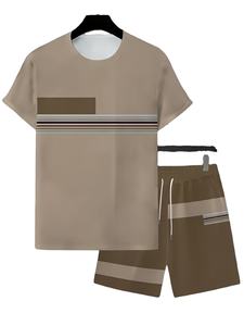 Conjunto de ropa deportiva para hombre, camiseta de alta calidad con logotipo personalizado, 2 piezas, colección de verano - Product Image 4