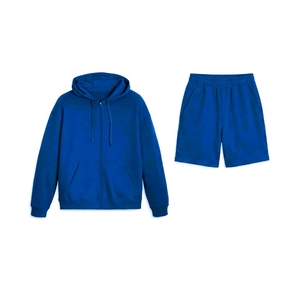 Ensemble sweat à capuche zippé et short pour homme personnalisable – Coton respirant de haute qualité – Tenue décontractée et tendance pour homme - Product Image 2
