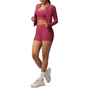 Conjunto deportivo premium para mujer, para fitness, ejercicio y práctica de yoga. Conjunto de yoga para mujer que absorbe la humedad. - Product Image 5