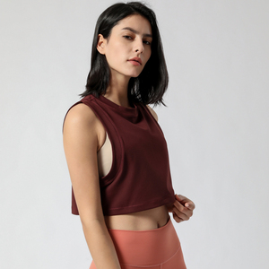 Tops Cortos de Secado Rápido para Mujer, Tops de Verano sin Mangas, Top Básico Acanalado con Impresión de Logotipo Personalizado - Product Image 5