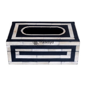 Boîte à mouchoirs et support décoratif de luxe faits à la main en os incrusté, écologiques et de designer, accessoire de maison Tradebyd - Product Image 3