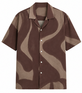 เสื้อเชิ้ตแขนสั้นผู้ชายแบบลำลอง ปกคอพับ เสื้อเชิ้ตฤดูร้อน - Product Image 3