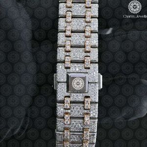 Montre de luxe Charm Jewells en acier inoxydable, boîtier carré, bracelet de 20 mm, fermoir pliant, mouvement à quartz unisexe, tendance - Product Image 5