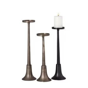 Gold Finish Metal Candle Stand Decorative Candle Holder Home Living Room <b>Table</b> Decor Wedding Party Decoration - Product Image 6