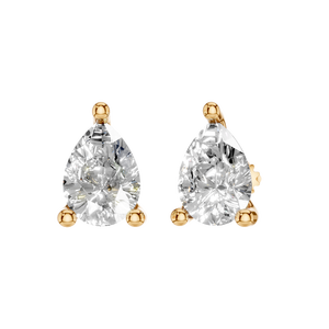 ต่างหูแบบติดหูทรงลูกแพร์ ทำจากเงินแท้ 925 ชุบโรเดียม ประดับด้วยมอยส์ซาไนต์ 3 กะรัต ผลิตตามสั่ง เหมาะสำหรับเป็นของขวัญในงานหมั้น งานแต่งงาน หรืองานเลี้ยง - Product Image 4