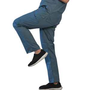 Conjuntos de Uniformes Médicos para Mujer: Blusas de Cuello Alto y Manga Corta de Algodón Transpirable, Colores Sólidos, Uso Hospitalario, Detección de Agujas - Product Image 2