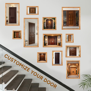 GA-56S Puerta Doble Frontal de Madera Maciza con Panel Tallado en Relieve, Directo de Fábrica para Proyectos de Casas Personalizadas - Product Image 5