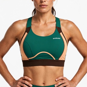 Soutien-gorge de sport respirant sans armatures pour femme, couleur personnalisable, coupe racerback, bonnet 3/4, séchage rapide, en Spandex/Coton, lavable en machine, couleur unie - Product Image 1