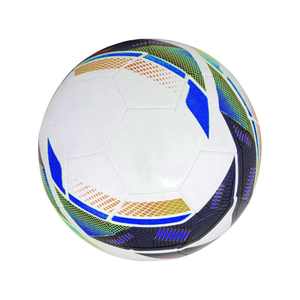 Balón de Fútbol Cosido a Máquina Core Field White, Ligero y Duradero, Diseño con Patrón Azul, Verde y Naranja para Uso en Interiores/Exteriores - Product Image 3