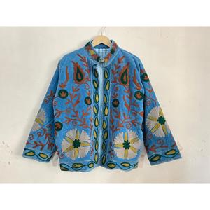 Bohemian <b>Velvet</b> Embroidered Jacket <b>Women</b> Suzani Ethnic Floral Design Autumn Winter Handmade Fashion <b>Coat</b> - Product Image 1