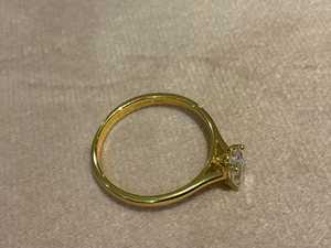 Anillo Solitario de Moissanita con Corte Ovalado de Moda para Unisex, Plata 925 Original con Baño de Oro, Joyería Fina para Cumpleaños y Deseos para Ella - Product Image 5