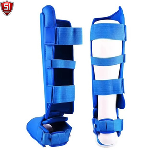 Espinilleras con cierre de velcro para protección deportiva de adultos, diseño ligero, uso en todas las estaciones - Product Image 2