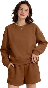 New Fashion High Street Style 2 Piece Shorts <b>Twin</b> <b>Set</b> Tracksuit Top Selling Breathable Knitted Fleece Sweatshirts & Shorts <b>Sets</b> - Product Image 3