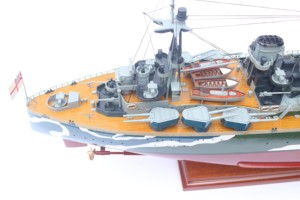 Modèle de navire de guerre britannique HMS RODNEY en bois peint à la main pour collection ou cadeau - Product Image 5