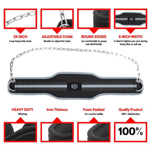 Professional <b>Weighted</b> Dip Belt for Gym and Home Workouts Strength <b>Training</b> Dip Belt with Heavy-Duty Steel Chain - Product Image 2