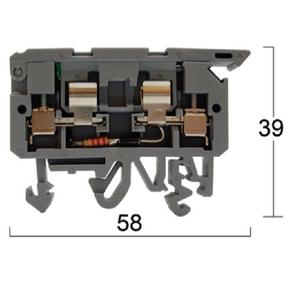 Terre HT-10E à travers le bornier, jaune-vert, 10mm2 - Product Image 2