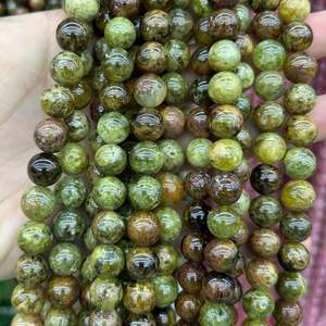 ลูกปัดหินโกเมนแบบขายส่ง ลูกปัดพลอยธรรมชาติทรงกลม สำหรับทำเครื่องประดับ งานฝีมือ DIY - Product Image 6