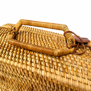High-quality Bamboo Briefcase Handmade Woven Eco-Friendly Waterproof 4-5L Capacity Luggage Unique Design Mini Carry-on - Product Image 4