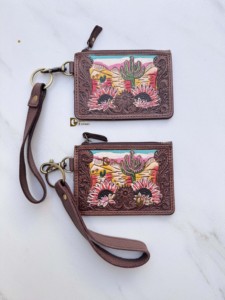 High Quality Genuine Leather Card Holder Stylish Clutch Coin Purse Hand Tooled Leather Bohemian Style Brown Colour <b>Women</b> <b>Wallet</b> - Product Image 5