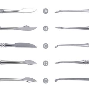 Dental <b>Wax</b> Carving Tool Set Spatula Plaster Knife Versatile Teeth <b>Wax</b> Carving Manual CE Stainless Steel 10 Pieces ISO DHL PK - Product Image 4