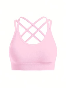 Soutien-gorge de sport dos nageur pour femme, tricoté circulaire sans couture, maintien élevé, léger, avec bande côtelée pour le contrôle du ventre, idéal pour le yoga - Product Image 5
