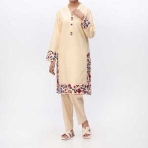 Embroidered Cambric PS3341 Shirt 1PC <b>Club</b> <b>Dress</b> with Intricate Embroidery - Product Image 3