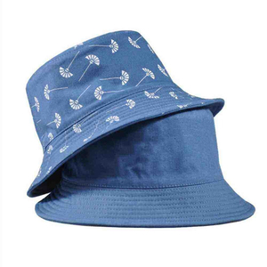 Index Apparel Blue <b>Reversible</b> <b>Bucket</b> <b>Hat</b> With Embroidery Logo And Pattern Design For Adults Casual Wear Spring Summer - Product Image 4