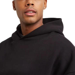 Sweat-shirts pour hommes en coton 100% noir uni, de qualité supérieure, design simple, à prix raisonnables. - Product Image 3