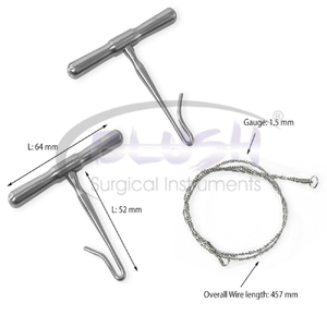Gigli Saw Wire Set With Two Handles Rust Free Reusable Stainless Steel Orthopedic Surgical Instruments By <b>Blush</b> Surgical - Product Image 5
