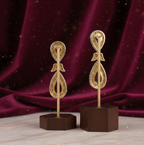 Boucles d'oreilles pendantes longues en grenat taille poire, hydro et zirconium cubique, 5 pouces, en argent 925 plaqué or, pour mariage, soirée, cadeau pour elle - Product Image 2