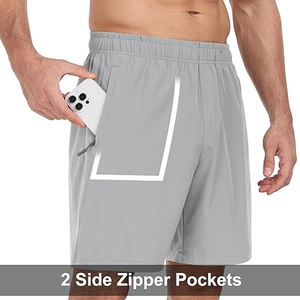 Shorts en coton pour hommes de haute qualité, taille élastique, unis, décontractés, pour l'été, shorts de détente, logo personnalisé, OEM, en gros - Product Image 4