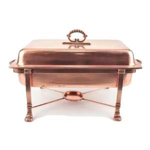 Luxury Tall Arch Gold Chafing Dish Set Stainless Steel <b>Buffet</b> <b>Warmer</b> Hanging Lid Design Professional Hotel Catering Server - Product Image 5