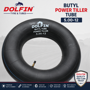 Chambre à air DOLFIN neuve en butyle pour motoculteur 5.00-12 agricole premium avec garantie de 1,5 an - Product Image 1