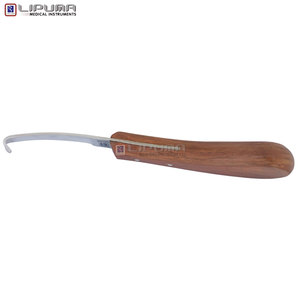 Cuchillo de Pezuña de Doble Punta LIPUMA para Cuidado Equino, Mango de Madera, Hoja de Acero Inoxidable Ultra Afilada, Recortador de Pezuñas para Caballos y Ganado - Product Image 2