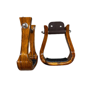 Estribos de Madera Natural Hechos a Mano para Caballos, Reposapiés de Madera para Montar a Caballo en Senderos y al Aire Libre - Product Image 1