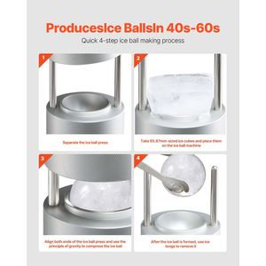 Kit per Sfere di Ghiaccio in Alluminio Aeronautico da 53mm con Pressa per Sfere di Ghiaccio Perfette - Product Image 3