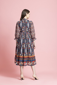 Vestido Largo Estampado Floral Multicolor de Calidad de Exportación para Fiestas y Eventos, Disponible a Precio de Fabricante - Product Image 3