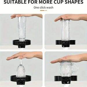 Rubinetto da cucina automatico a due pezzi con lavabicchieri e tubo spray per lavello, per uso in cucina - Product Image 2