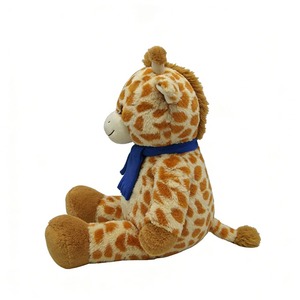 Cute Giraffe Plush <b>Toy</b> <b>Soft</b> <b>Stuffed</b> Animal With Blue Scarf For Babies 0-24 Months Unisex - Product Image 2
