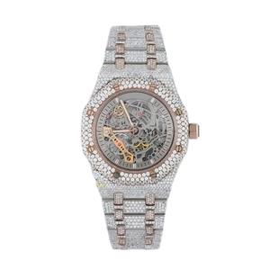 Montre en Diamant Moissanite VVS de Haute Qualité pour Hommes, Bracelet en Acier Inoxydable, Mouvement Japonais, Style Hip Hop Glacé, Meilleure Vente - Product Image 4