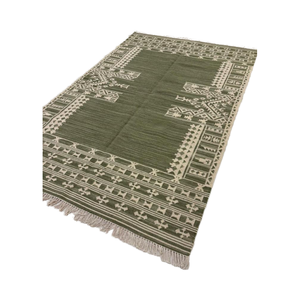 Alfombra Kilim de Lana Tejida a Mano, Patrón Abstracto, Ecológica, Antideslizante, Extra Gruesa, Tejido Plano, Alfombra Tradicional India para Piso - Product Image 2