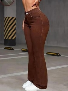Luxury Designer <b>Boot</b> Cut Vintage Washed Denim Jeans-Runway Fashion Week Editorial Avant-garde Cotton - Product Image 6